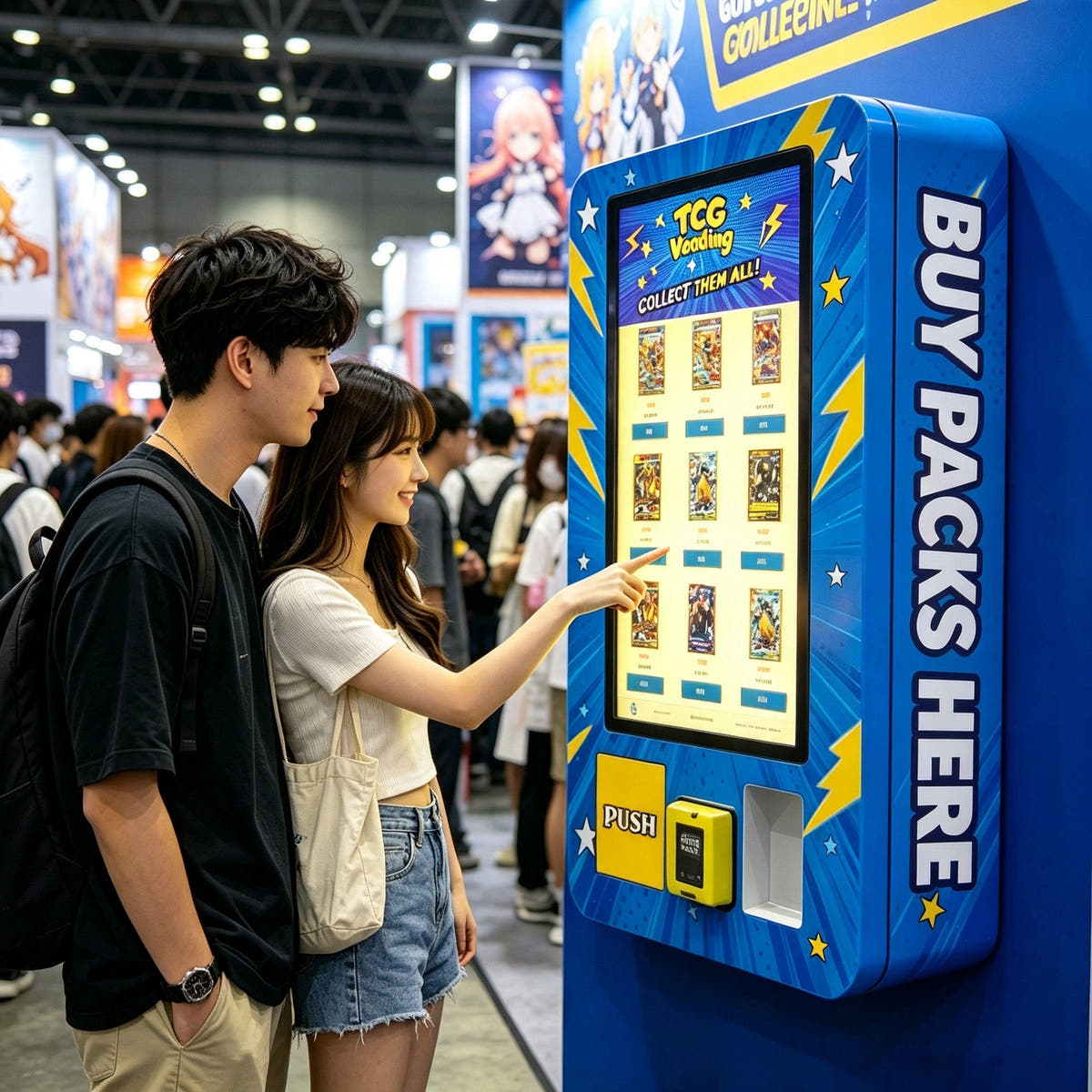 32” Smart Touchscreen Wall Mount Pokémon & TCG Trading Card Vending Machine KOL02TCG