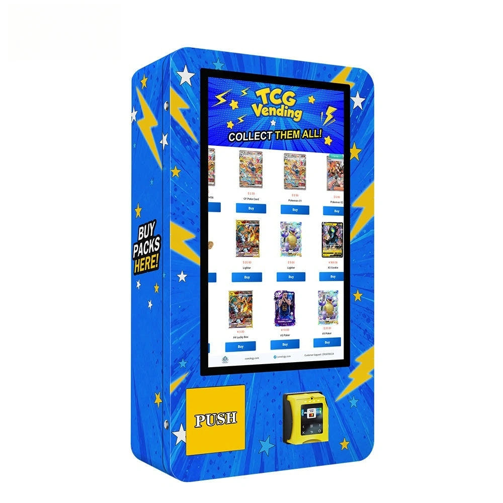 32” Smart Touchscreen Wall Mount Pokémon & TCG Trading Card Vending Machine KOL02TCG
