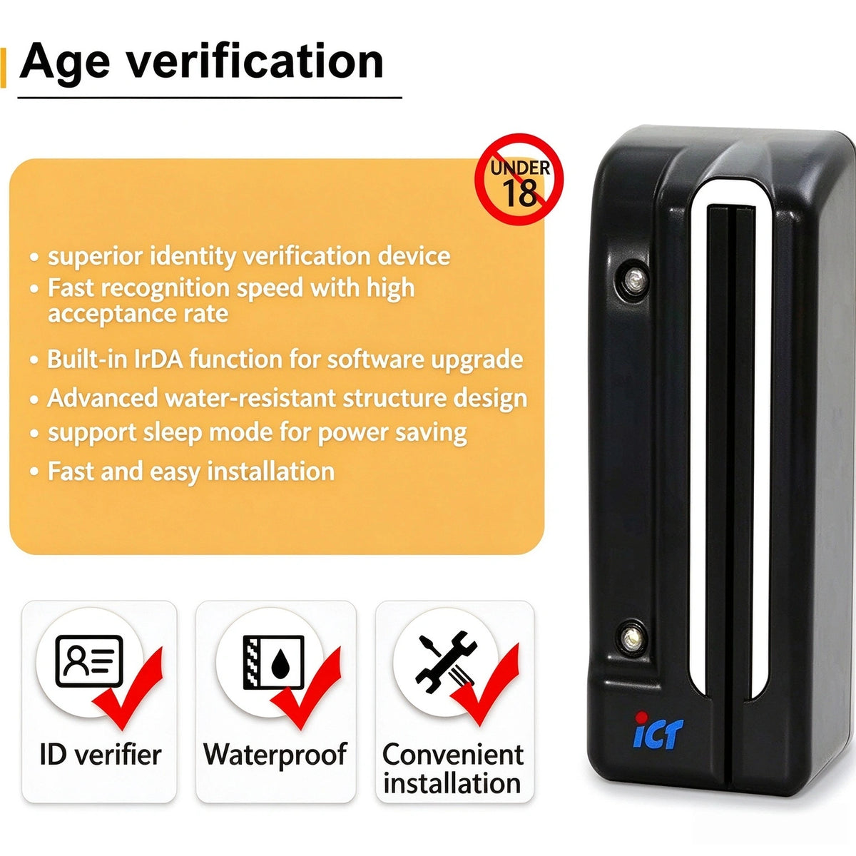 32” Wall-Mounted Smart Vape Vending Machine with Age Verification ID Scanner