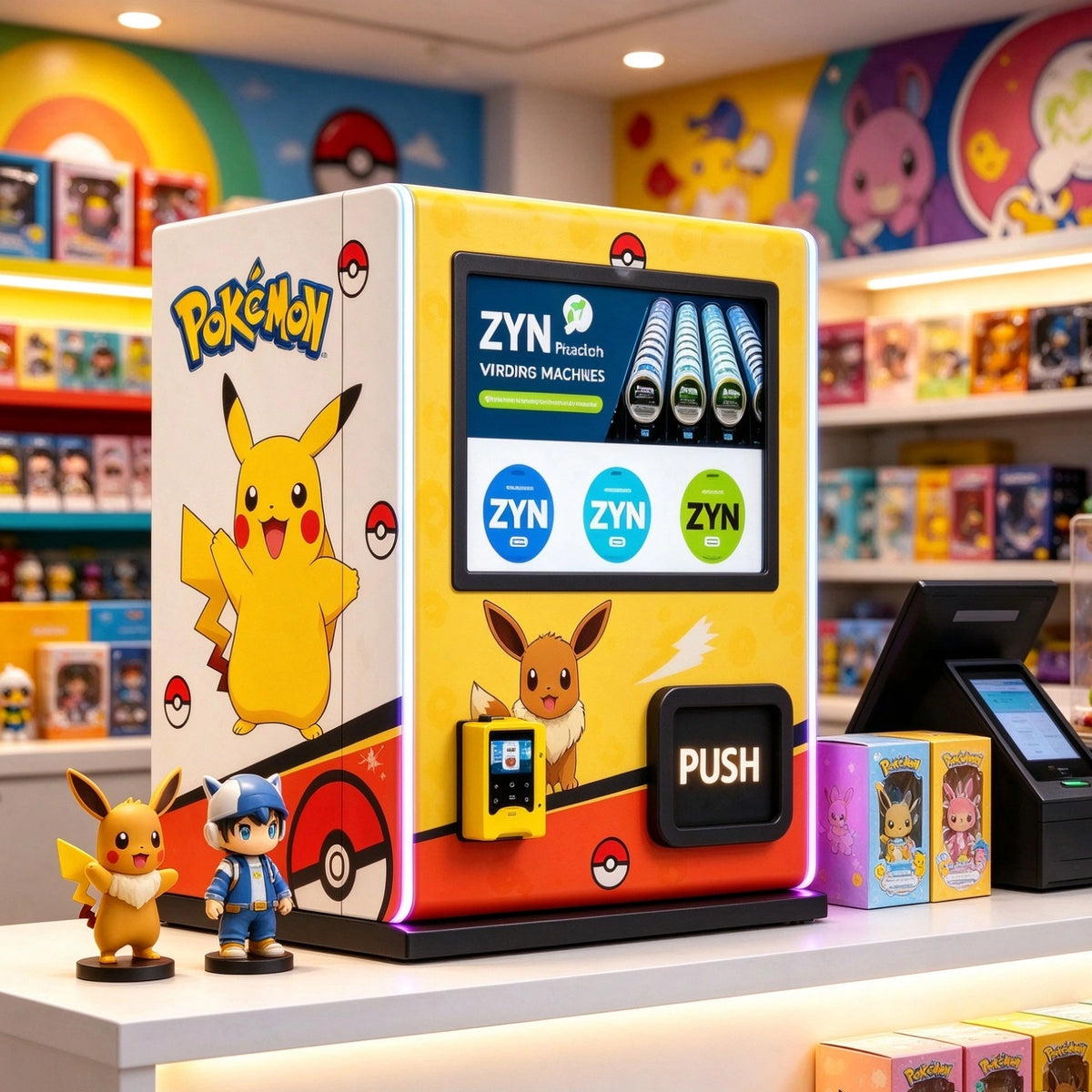 Compact Wall-Mounted & Desktop Pokémon & TCG Trading Card Vending Machine KOLTCG119
