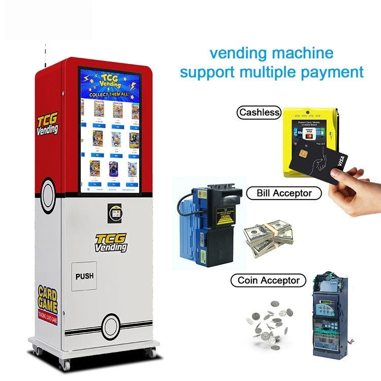 Free Standing High-Capacity Pokémon & TCG Trading Card Vending Machine KOL03TCG