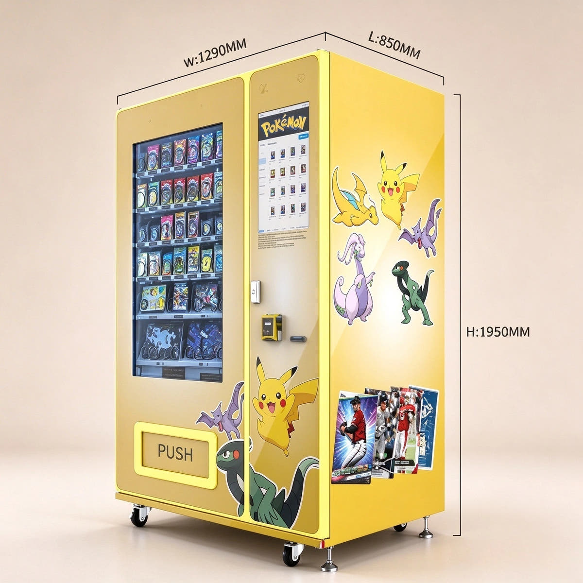 High-Capacity Large Pokémon & TCG Trading Card Vending Machine KOLTCG04