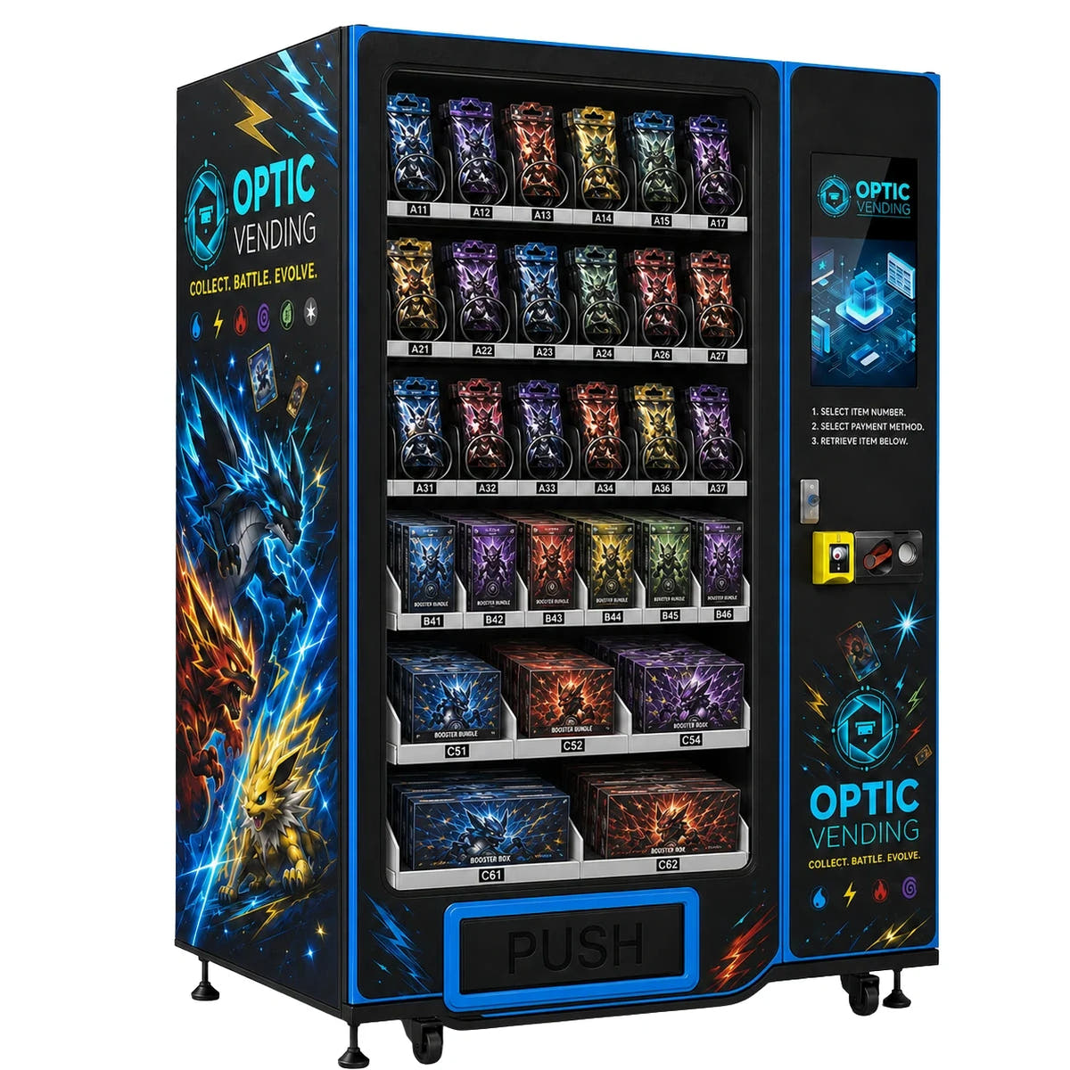 High-Capacity Large Pokémon & TCG Trading Card Vending Machine KOLTCG04